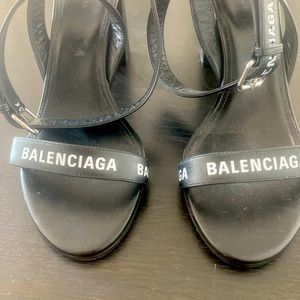 Balenciaga strap sandal heels